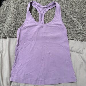 Wisteria Purple Lululemon cool Racerback Tank top, race length